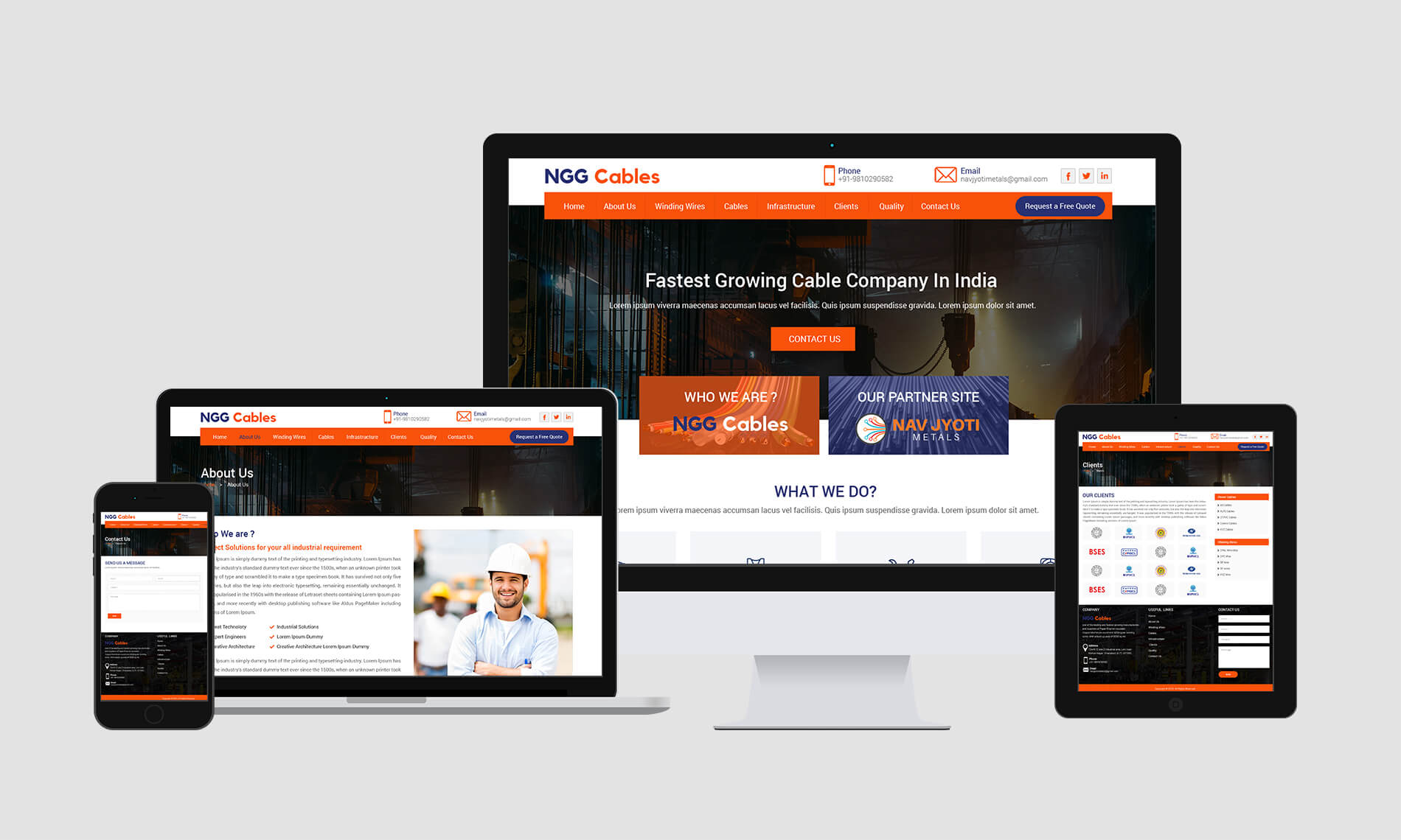 Website Design and Development for NGG Cables